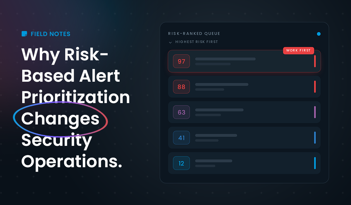 Why Risk-Based Alert Prioritization Changes Security Operations